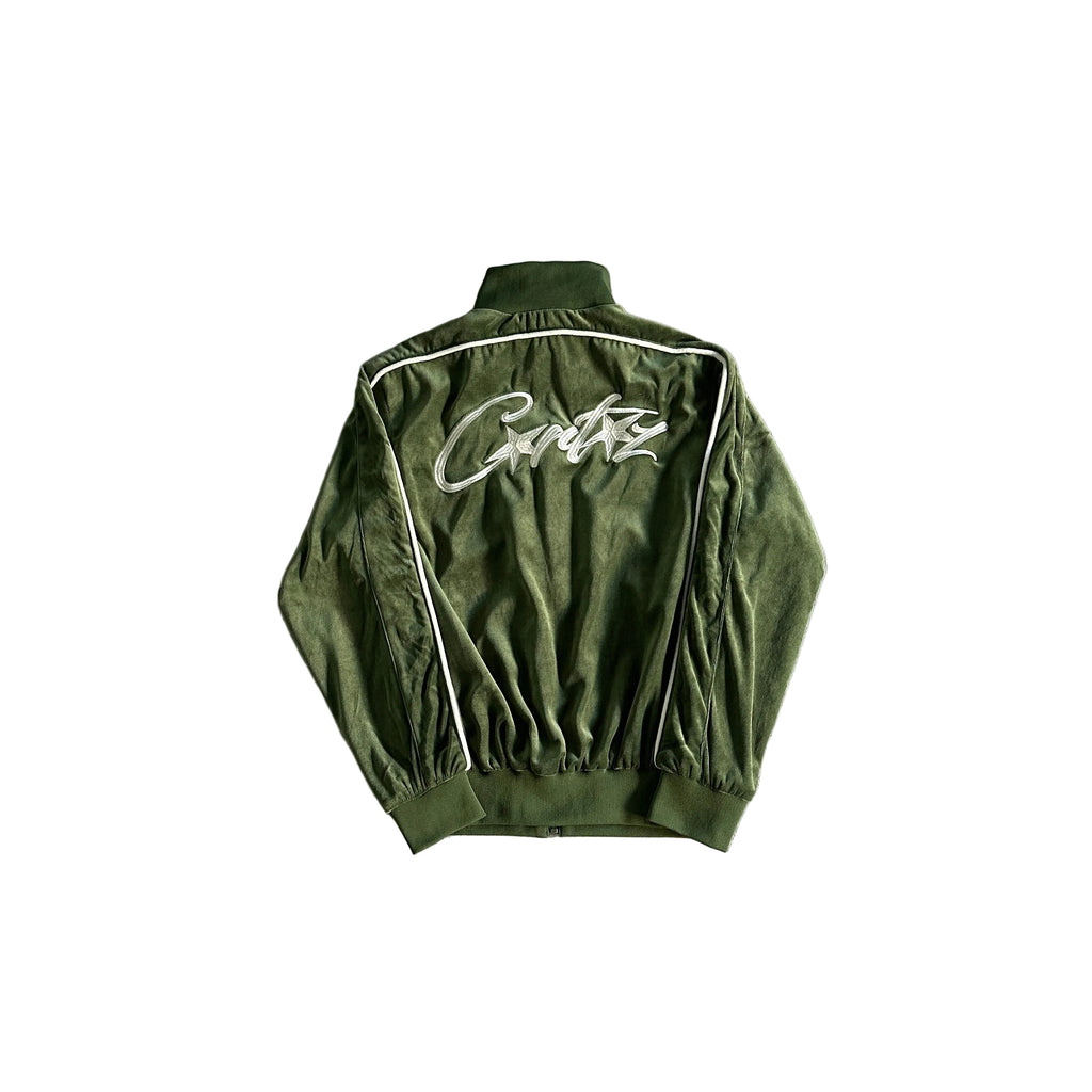 CORTEIZ VELOUR TRACKSUIT – GREEN (FULL SET)