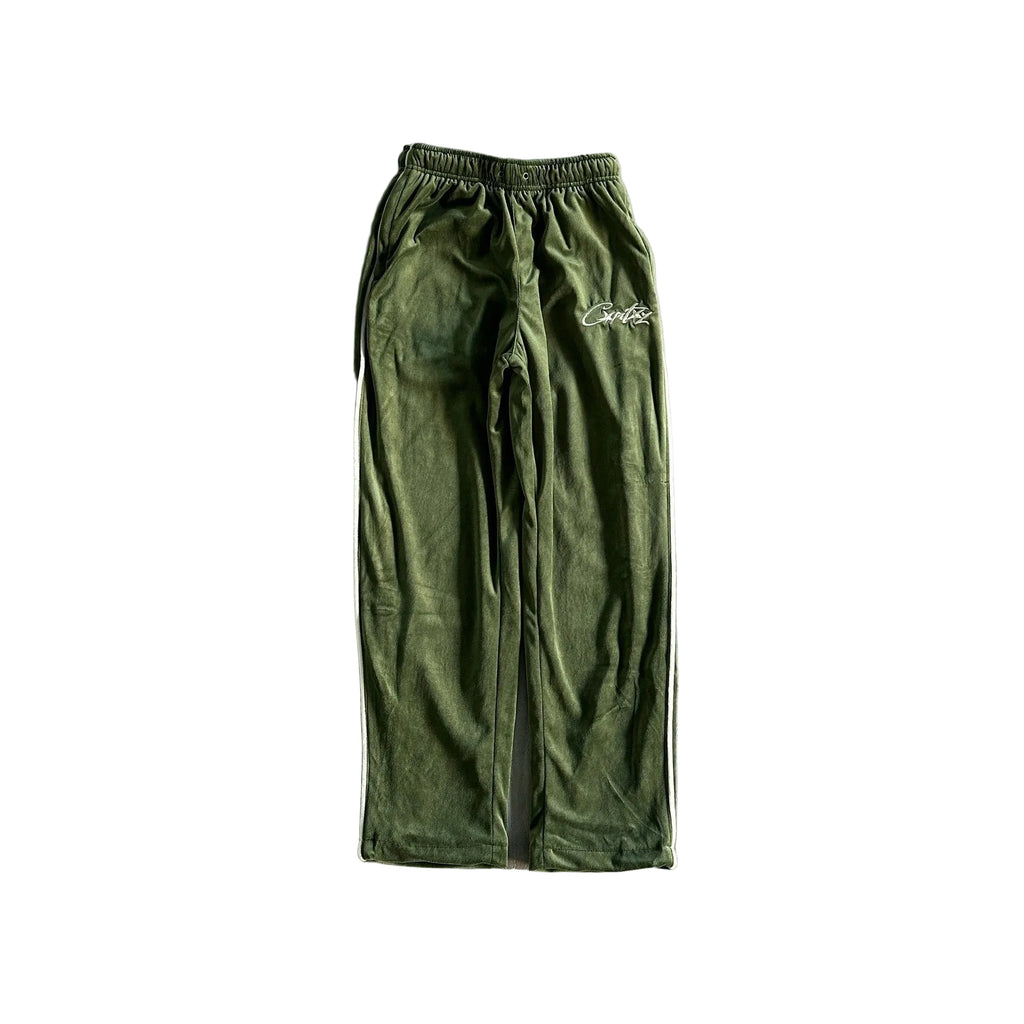 CORTEIZ VELOUR TRACKSUIT – GREEN (FULL SET)