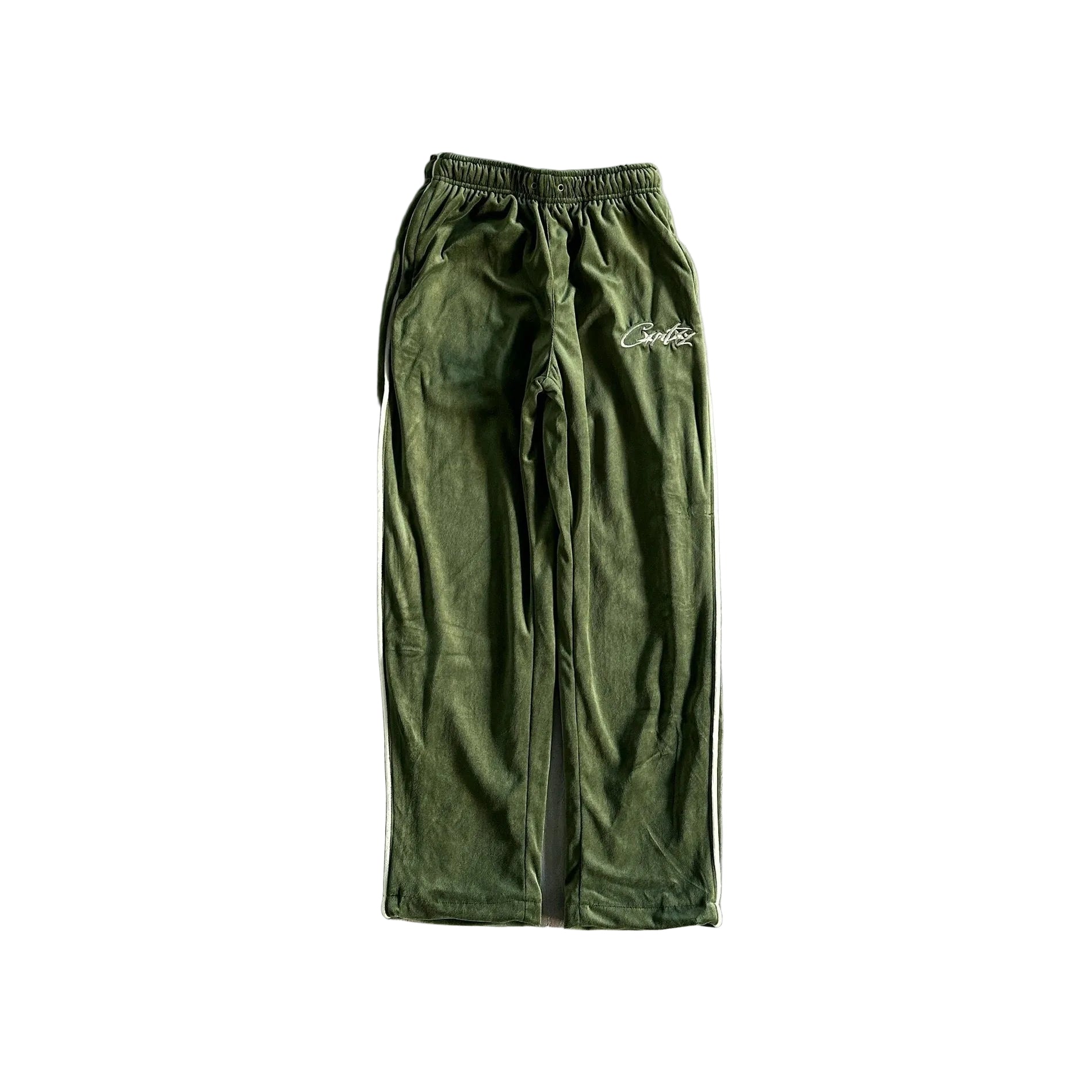 CORTEIZ VVS VELOUR BOTTOMS – GREEN