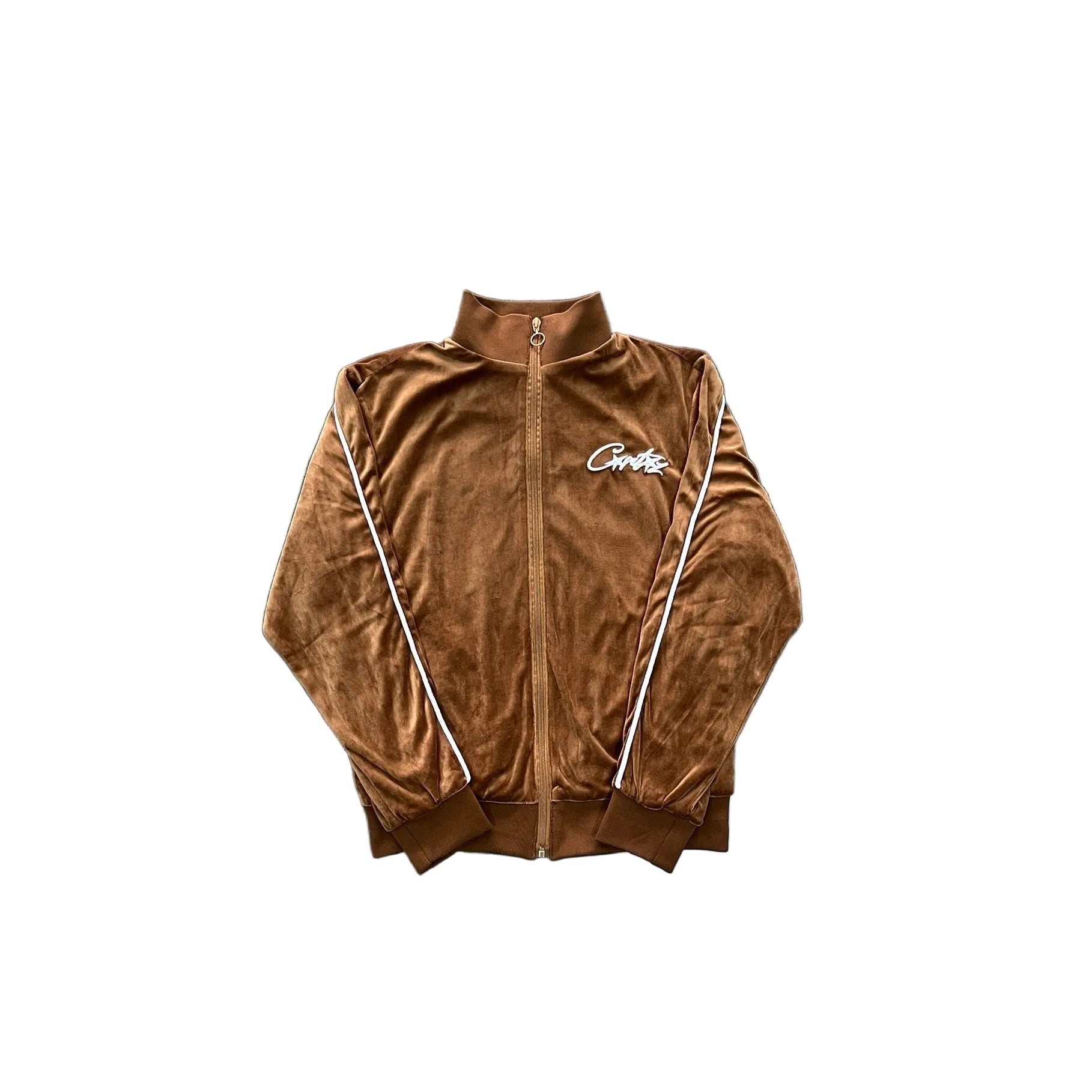 CORTEIZ VELOUR TRACKSUIT – BROWN (FULL SET)