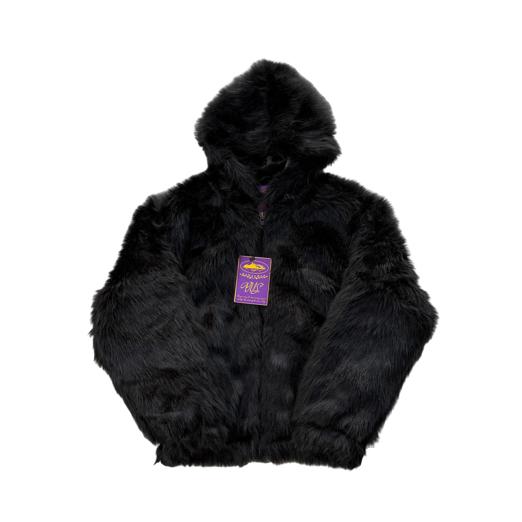 CORTEIZ FAUX FUR HOODED JACKET