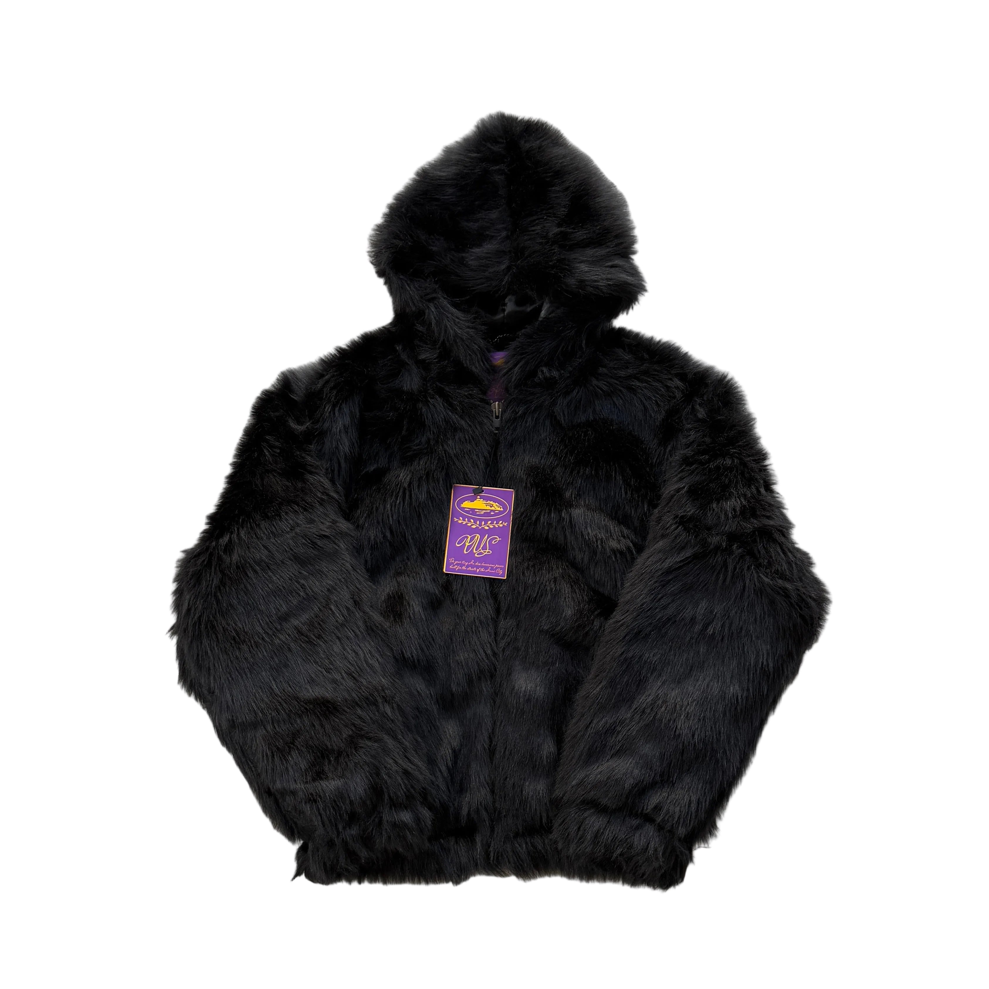 CORTEIZ FAUX FUR HOODED JACKET