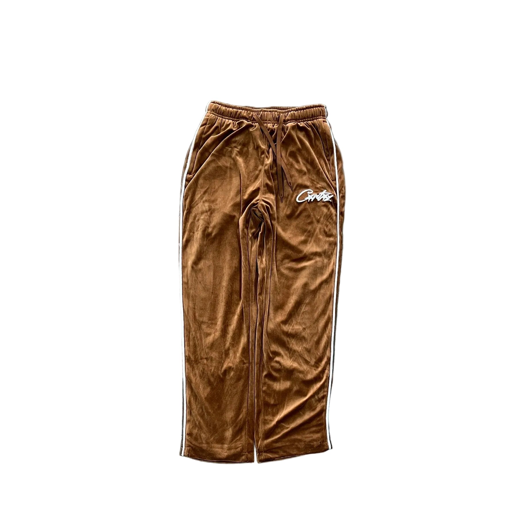 CORTEIZ VELOUR TRACKSUIT – BROWN (FULL SET)