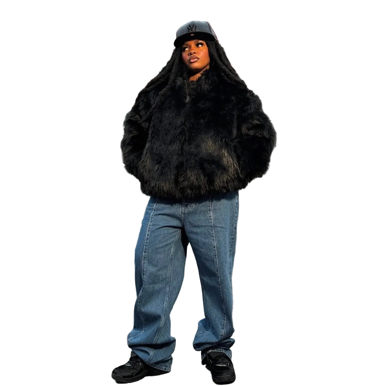 CORTEIZ FAUX FUR HOODED JACKET
