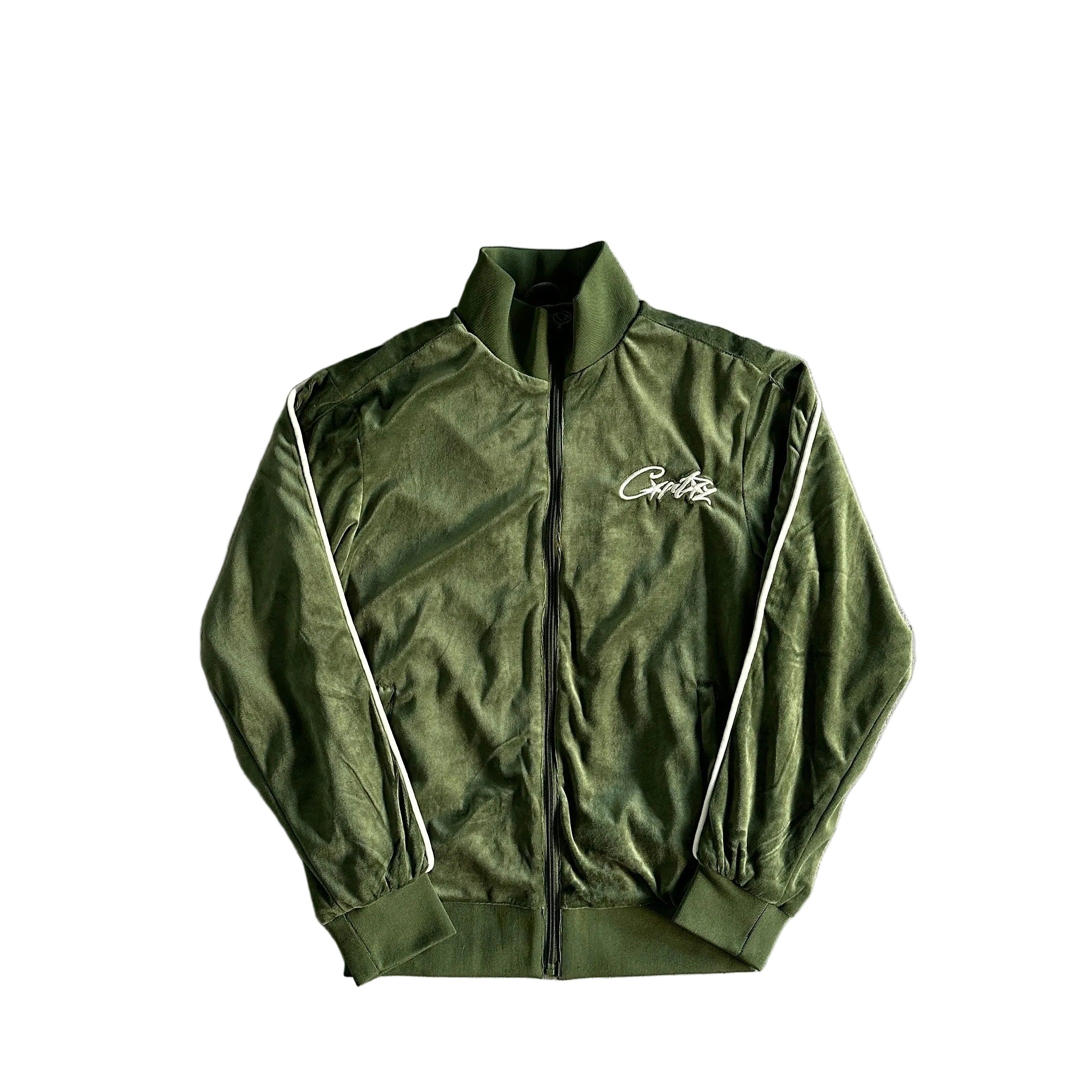 CORTEIZ VELOUR TRACKSUIT – GREEN (FULL SET)