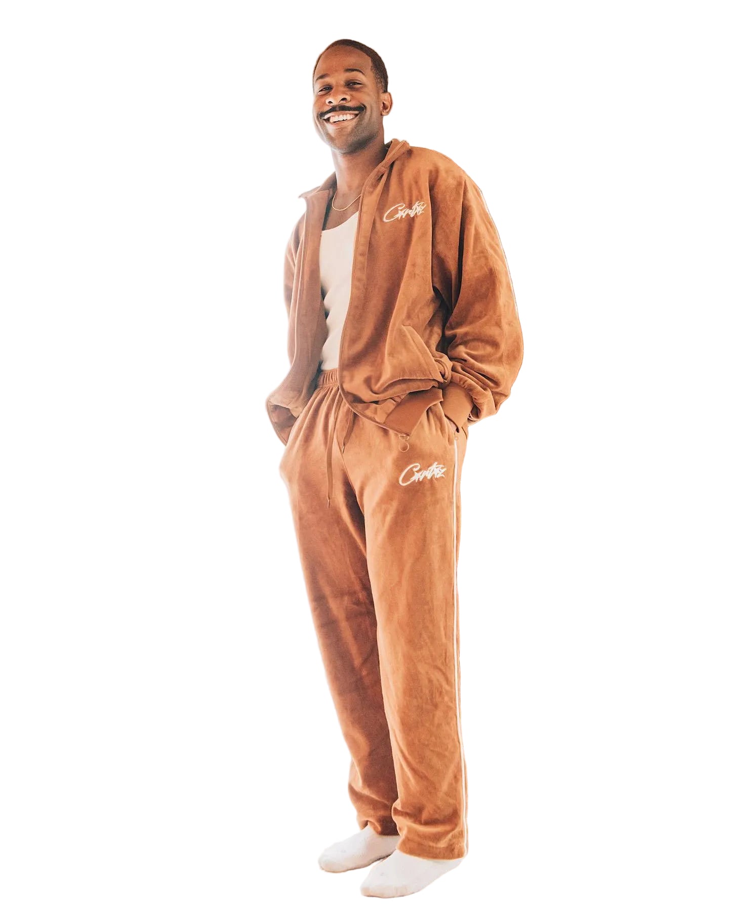CORTEIZ VELOUR JACKET – BROWN