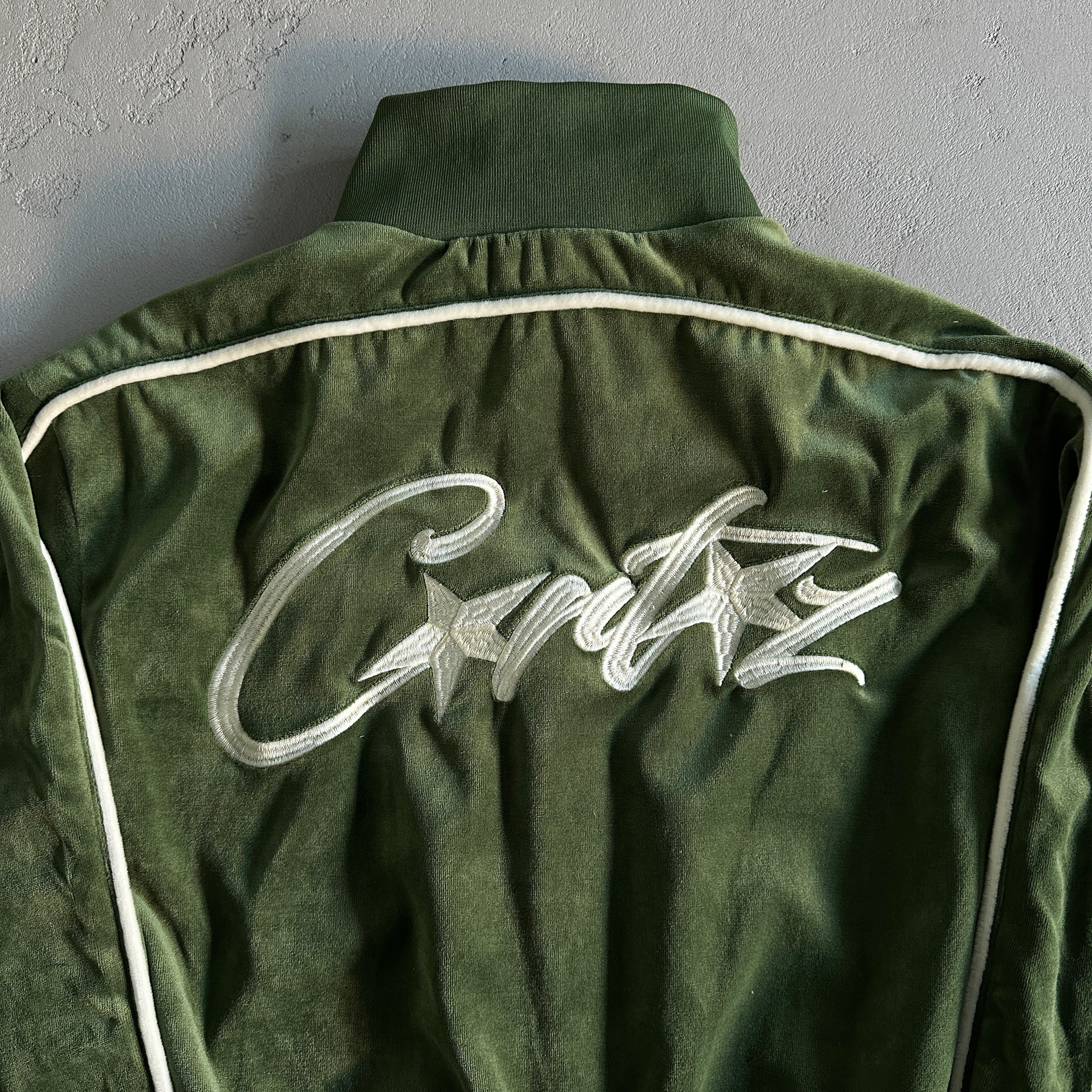 CORTEIZ VELOUR TRACKSUIT – GREEN (FULL SET)