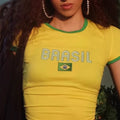 Retro Flag Crop Tee