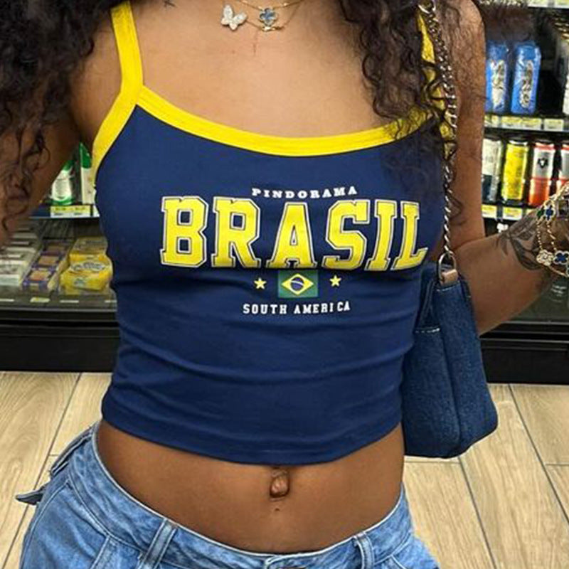 Retro Flag Crop Tee